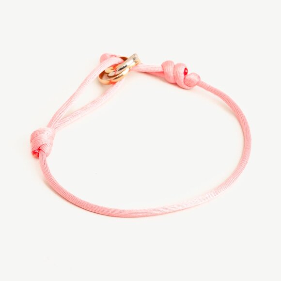 Cartier Trinity Tritone 18k Gold Pink-Cord Bracelet - Picture 3 of 8